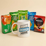 Personalized Tea, Coffee & Cookies Treat Gift Set DKG-1003