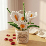 Handmade Fuzzy Wire Flower Basket – Lily and Daisy Decor JNK-7377
