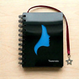 Customized Acrylic Cover Notebook with Star Bookmark Charm DKG-1011