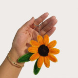 Handmade Sunflower Fuzzy Wire Keyring SK-3103