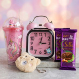Thoughtful Cute Hamper with Chocolates & Alarm Clock SK-3110