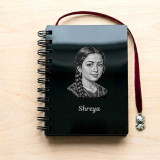 Elegant Portrait Name Diary with Kitty Bookmark Charm DKG-1030