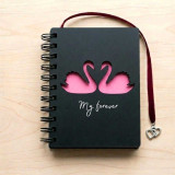 Custom Love Swan Spiral Diary DKG-1031