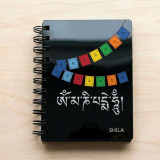 Om Mani Padme Hum Mantra & Name Printed on Spiral Acrylic Notebook- A5 Size JNK-7403