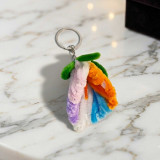 Cute Fuzzy Lily Bud Decorative Keychain Gift SK-3148
