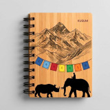 Nature Inspired Personalized Wooden Notebook SK-3170