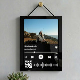 Personalized Black Acrylic Music & Photo Display Frame SK-3204