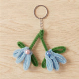 Handmade Fuzzy Flower Keychain SK-3208