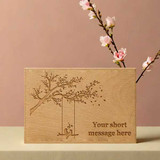 Engraved Wooden Plaque with Your Message AM-385