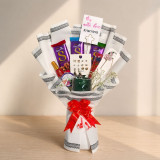 Personalized Beauty & Chocolate Gift Bouquet  With Card