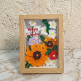 Birthday Fuzzy Flower Frame Surprise Gift SK-3254