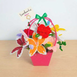 SweetHeart Fuzzy Flower Personalized Gift Basket SK-3260