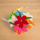 Personalized Happiness Fuzzy Flower In Basket SK-3261