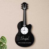 Personalized Acrylic Guitar Wall Clock With Name & Message SK-3266