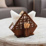 Custom Wooden Napkin & Toothpick Holder DKG-1173