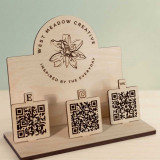 Custom Wooden QR Code Display Stand DKG-1201