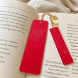 Red Acrylic BookMark With Golden Charm 1212