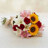 Lily, Rose & Sunflower Bouquet CSR-17