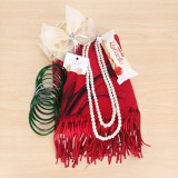 Kashmiri Shawl Gift with Green Bangles, Accessories & Raffaello JNK-7518