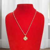 Elegant Four-Leaf Clover Pearl Necklace JL-145