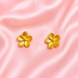 Gold Flower Stud Earrings JR-461