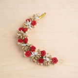 Red Rose & Pearl Jura Hair Accessory HC-331