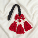 Black Chulthi Dhago with Red Furka Tassels CD-11