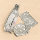 3-in-1 Meow Cosmetic Pouch Set in Silver MUP-15