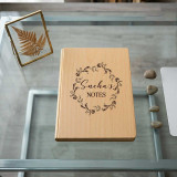 Personalized Floral Wooden Notebook SK-3317