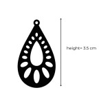 Wooden Teardrop Dangle Earrings SK-3323