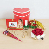 Accessories Gift Box with Bangles, Pendant & Mehendi JNK-7543