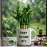 Personalized Happy Shrawan Lucky Bamboo Mug AM-AM-399
