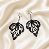 Butterfly Wing Acrylic Drop Earrings JR-490