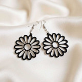 Black Acrylic Earrings JR-494