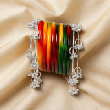 Silver Jhumka Accent Bangles