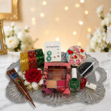 Shrawan Gift Tray with Beauty Accessories, Mehendi & Bangles