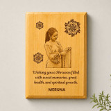 Personalized Shrawan Blessings Wooden Photo Plaque SPM-846