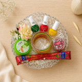 Festive Bangles with Mehendi & Nail Polish Gift Set JNK-7568