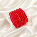 Classic Red Glass Bangles Set of 8 SRW-9056