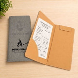 Personalized Gray Restaurant Bill Book with Screen Print RBB-01
