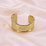 Customized Name Engraved Gold Cuff Bracelet Bala-34