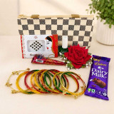 Shrawan Gift Set with Bangles, Bindi & Chocolate JNK-7591