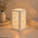 Floral Cutwork White Acrylic Lamp DKG-1395