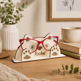 Personalized Wooden Cat Eyeglass Holder Stand WP-1