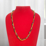 2 Layer Green & Yellow Beads Pote Mala Pote-141