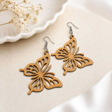 Butterfly Design Wooden Earrings JR-496