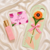 Handcrafted Fuzzy Sunflower With Perfume Gift Set DKG-1411