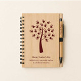 Personalized Teacher's Day Wooden Notebook & Pen Gift Set DKG-1412