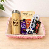 Bamboo Bottle, Book & Pen Gift Set DKG-1431