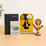 Pen Holder With Pen, Diary & Wooden Board Gift Set DKG-1465